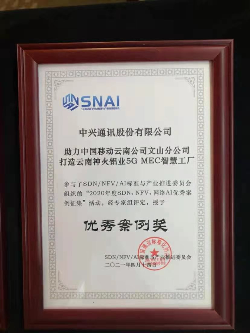 中興通訊榮獲2020年度SDN、NFV、網(wǎng)絡(luò)AI優(yōu)秀案例獎(jiǎng)，引領(lǐng)技術(shù)創(chuàng)新
